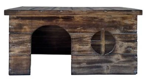 60 x 25 x 25cm Kleintierhaus Nagerhaus Kleintierhütte Nager Kaninchen 2 Eingänge - Bild 1 von 3