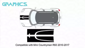 Adatto a Mini Countryman R60 2010-17 Set grafica decalcomania stile cofano tridente - Foto 1 di 3