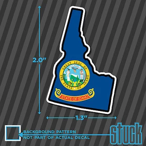 SMALL Idaho State Shape Flag -2"- vinyl decal sticker hard hat helmet phone - Bild 1 von 1