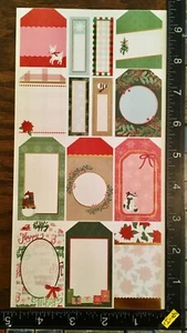 CHRISTMAS WINTER, LABELS DIFFERENT SIZES, 1 SHEET BEAUTIFUL STICKERS #FREEZE07 - Picture 1 of 2