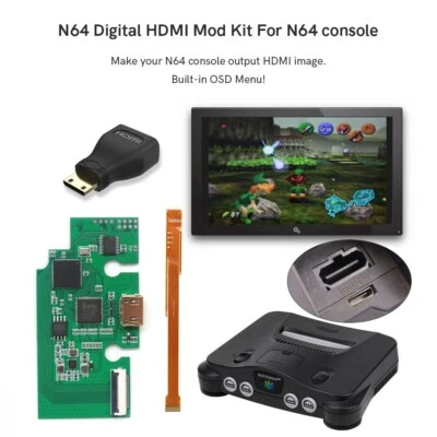 N64 HDMI Compatible MOD Kit N64Digital HDMI MOD Kit For N64 Game Console