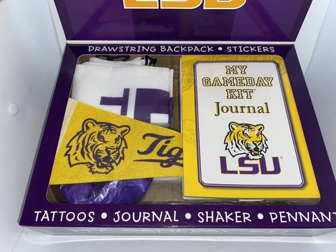 My Gameday Kit  LSU Tigers Journal, Shaker, Backpack Cover