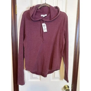 And Now This Burgunder Hoodie Pullover Langarm Waffel Strick Oberteil Gr. S - Bild 1 von 3