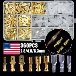 360X Assortimento Morsetti Set Fili Elettrici Crimpare Connettori Maschio Femmina Vanga - Foto 1 di 12