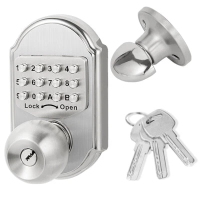 Mechanical Keypad Deadbolt Keyless Entry Door Lock with Handle  knob Reversible - Image 1 of 4
