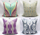 Cousses d'oreiller Ikat neuves coussins Ikat violet turquoise faites à la main décoratif