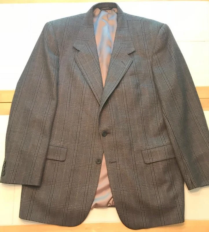 Chaqueta a Cuadros Hombre Aquascutum 100% Lana Marrón Talla 44L en Perfecto Estado Foto 1 de 4