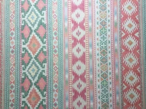 Colefax & Fowler curtain fabric ‘Delgado’ 2.8m Tomato/Sage Linen Blend - Picture 1 of 6