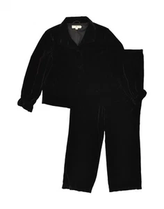 BLUNAUTA Womens 5 Button 2 Piece Suit UK 16 Large W34 L30 Black Viscose BO12 - Picture 1 of 7