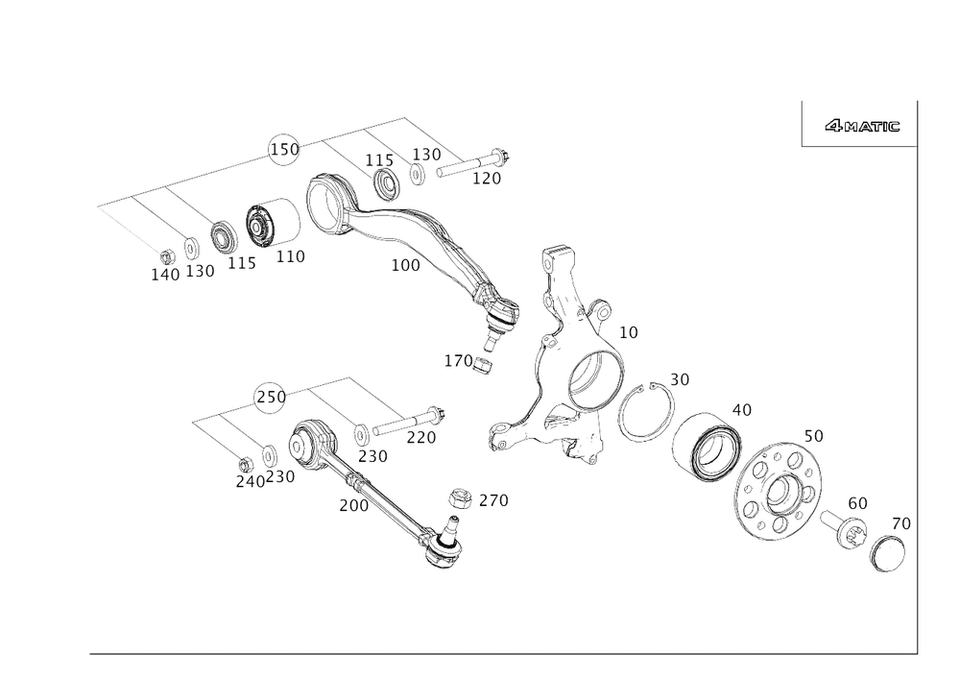 Apoio de suspensão transversal genuíno Mercedes-Benz 218-330-22-00 - Imagem 1 de 1