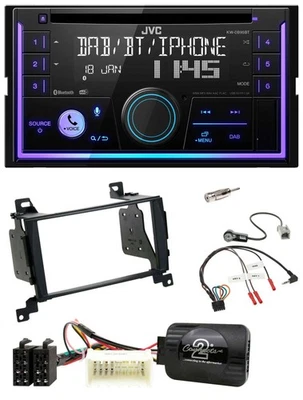 JVC Lenkrad USB 2DIN DAB Bluetooth CD Autoradio für Hyundai Santa Fe 07-12 - Bild 1 von 4