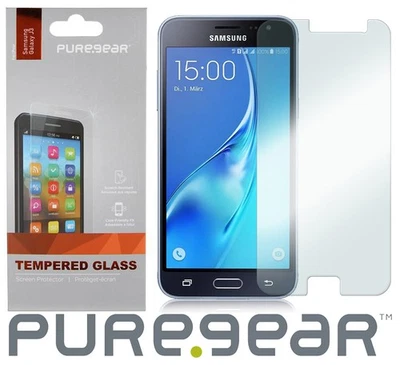 PUREGEAR 9H TEMPERED GLASS SCREEN PROTECTOR FOR SAMSUNG GALAXY J3 2016, J3V, SOL - Image 1 of 4