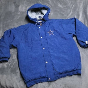 Vintage 90er Starter Classic Team NFL Dallas Cowboys Pullover Kapuze Mantel Medium - Bild 1 von 16