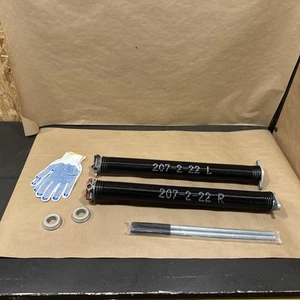 Garage Door Spring Pair .207" x 2" x 22" Right Left Winding Bars - Picture 1 of 10