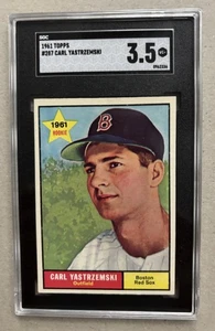 1961 TOPPS #287 CARL YASTRZEMSKI SGC 3.5 VG+ - Picture 1 of 2
