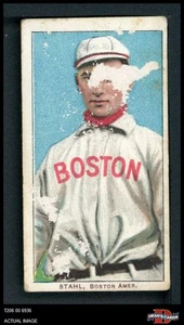 1909 T206 Jake Stahl Sin Guante Mostrando Medias Rojas VARIACIÓN AUTÉNTICO - Imagen 1 de 3