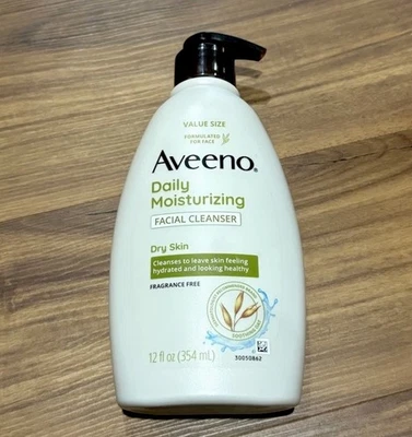 Limpiador facial hidratante diario Aveeno piel seca avena calmante 12 oz. Foto 1 de 4