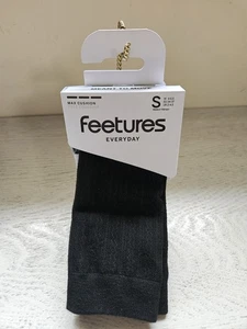 Neu FEETURES KLEINE Crew-Damensocken Alltag Textur Max Cushion schwarz - Bild 1 von 2