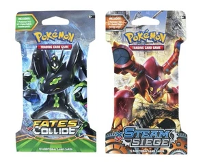 Pokemon TCG XY Steam Siege Fates Collide Booster Pack Lot Of 2 New - Picture 1 of 2