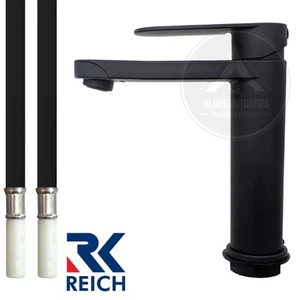 REICH LINNEA 33MM GRIFO MEZCLADOR AGUA CALIENTE/FRÍA NEGRO MATE AUTOCARAVANA BARCO - Imagen 1 de 5