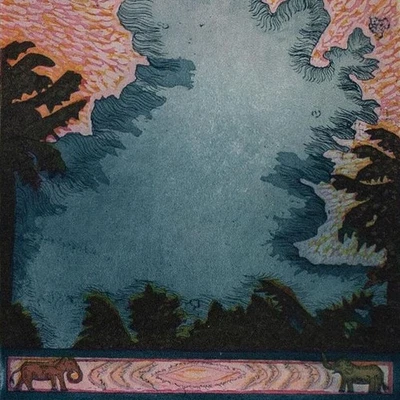 Charlotte Herzog von Berg Columbus' Dream Fantasie sign Farbradierung 1993 ea - Bild 1 von 3