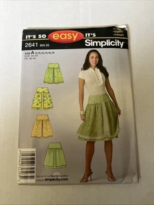 Schnittmuster Simplicity 2641 Misses weite Passe Lagenlook Rock Größe 8-18 - Bild 1 von 3