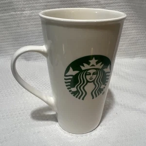 Tazza caffè Starbucks 2016 bianca alta ceramica classica verde logo sirena 16 oz - Foto 1 di 3