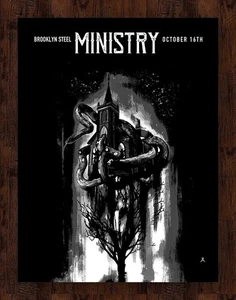 Ministry 16. Oktober Brooklyn Steel NYC Event LTD. Konzert Poster Kunstdruck - Bild 1 von 1