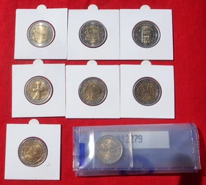Europe : Lot de 8 Pièces Commémoratives de 2 Euro ! - Foto 1 di 2