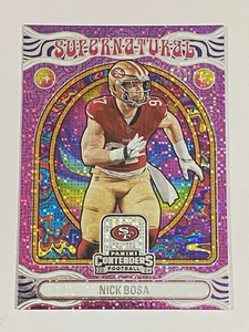 Nick Bosa, 2024 Contenders, Supernatural, Pink Sparkle, Karte # 10 - Bild 1 von 2
