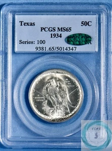 1934 Texas Commemorative 50c PCGS MS65 - Booming Luster & Brilliance! - Picture 1 of 12