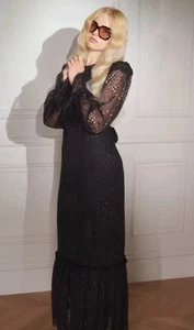 H&M x The Vampire's Wife Black Lace Maxi Dress Size UK 4 US 0 Cheapest On EBay! - Picture 1 of 1
