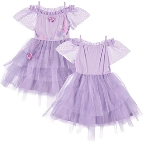 DISNEY Encanto Isabela Girls Lavender Tutu Floral Dress- Little and Big Girls - Picture 1 of 10