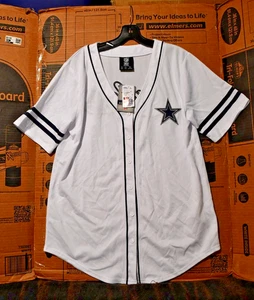 VTG Dallas Cowboys NFL White sewn Baseball Jersey Women's Medium NWT - Picture 1 of 10