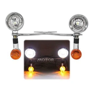 Motorcycle Passing Fog Spot Light Turn Signal Light Bar For Harley Yamaha Honda - Imagen 1 de 12