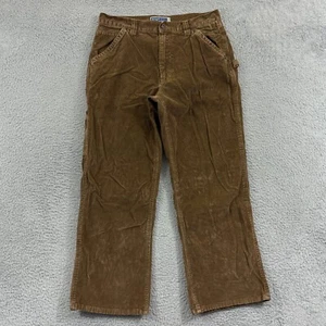 Vintage Old Navy Pant Men 34x30 Brown Carpenter Corduroy Loose Skate Outdoor Y2K - Picture 1 of 12