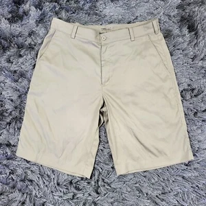 Nike Golf Dri-Fit Shorts Herren 32 x 10 beige hellbraun bestickt Swoosh Logo Zip-Fly - Bild 1 von 15