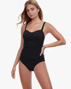 Profile by Gottex-Tutti Frutti One Piece Swimsuit Size 12D Black NWT FREE SHIP - Bild 1 von 6