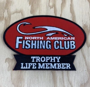 Bestickter Patch Trophy Life Member nordamerikanischer Angelclub 5,5 Zoll lang - Bild 1 von 5