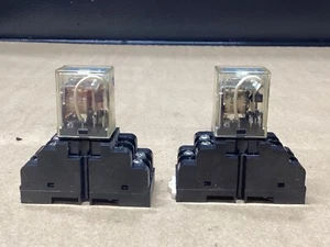 Lot of 2 MATSUSHITA HL2-H-DC24V Power Relay with Base #135L51 - Picture 1 of 3