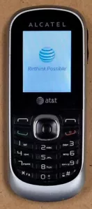 Teléfono raro de un solo toque Alcatel OneTouch OT510A - negro y plateado (AT&T) - Imagen 1 de 6