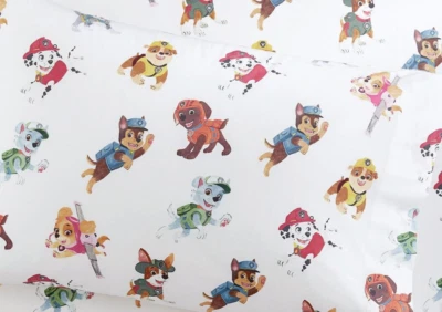 NEW Pottery Barn Kids Organic PAW Patrol Pups Twin Standard Size Sheets NWT - Image 1 of 3
