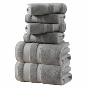 6PCS Bath Towel Set Soft Absorbent Cotton Bath Towels Wash Cloth for Hotel/Spa - Picture 1 of 94