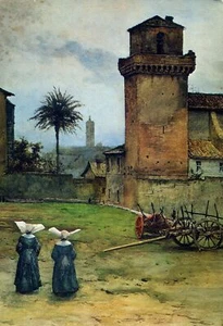postcard E.Roesler Franz Rome Missing St. Peter's Square in Constrained Postcard - Picture 1 of 1