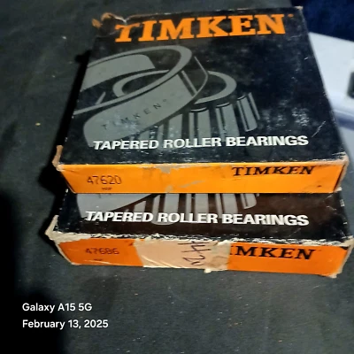 Rolamento interno traseiro e copo Timken (1) 47686 e (1) 47620 - Imagem 1 de 2