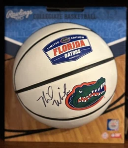 FLORIDA GATORS FORMER COACH MIKE WHITE AUTOGRAPHED BASKETBALL - MINT - Picture 1 of 2