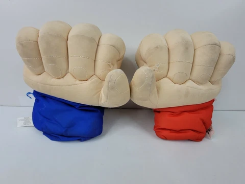 WWE 2016 Kids Plush Wrestling Gloves Jakks Pacific Slip On One Size Cover