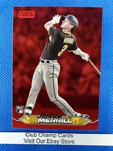 2024 #50 Jackson Merrill Topps Stadium Club Béisbol Lámina Roja Padres Paralelos RC - Imagen 1 de 2