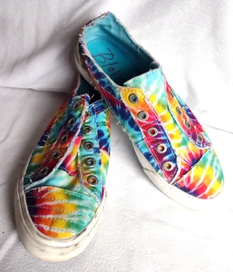 BLOWFISH MALIBU Slip-On Rainbow TIE-DYE SHOES Women's SZ 8 - Picture 1 of 7