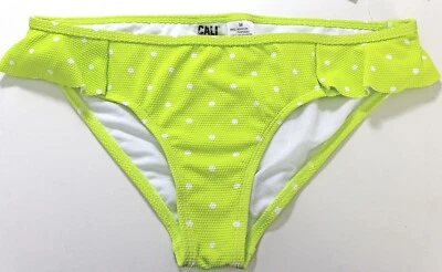 CALIFORNIA WAVE бикини плавать низ размер средний зеленый/белый горошек пике ткани - Изображение 1 из 2